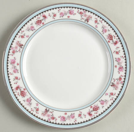 Pink Rose (Blue Band) Salad/Dessert Plate