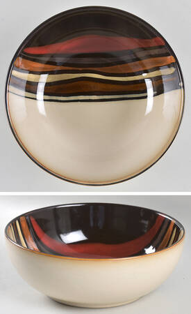 Matrice Red 9" Salad Serving Bowl by Gibson Designs
