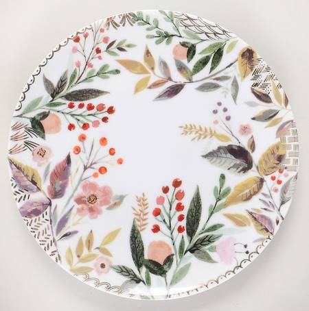 Forest Leaves Salad Plate