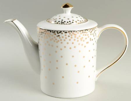 Gold Square Confetti Teapot & Lid