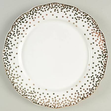 Gold Square Confetti Salad Plate