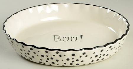 Halloween (Black Dots) 10" Pie Baking Plate