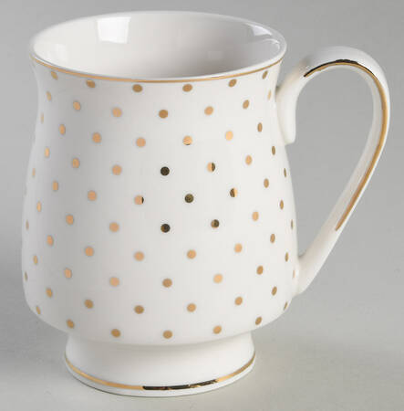 Polka Dots Metallic Gold Mug