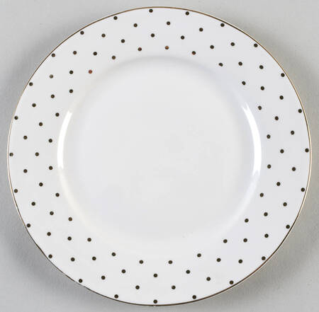 Polka Dots Metallic Gold Salad Plate