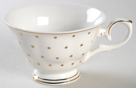 Polka Dots Metallic Gold Footed Cup