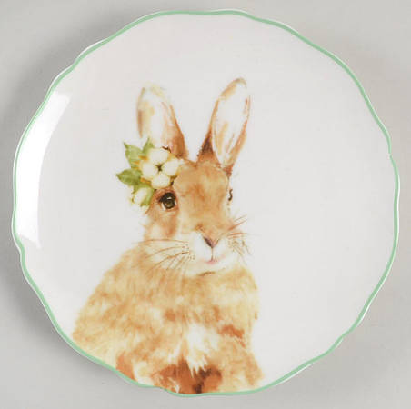 Polka Dot Bunny Appetizer Plate
