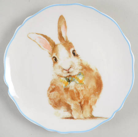 Polka Dot Bunny Appetizer Plate