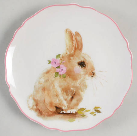 Polka Dot Bunny Appetizer Plate