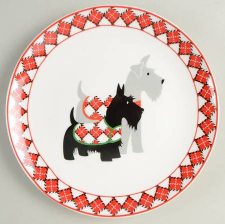 Scotty Dog Argyle Salad Plate