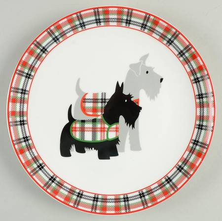 Scotty Dog Argyle Salad Plate