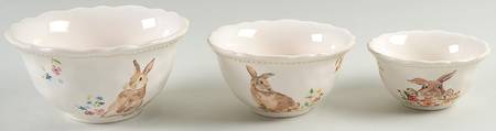Brown Bunny (3 Piece) Nesting Bowl Set (4", 5", 6")