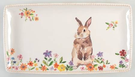 Brown Bunny 14" Rectangular Serving Platter