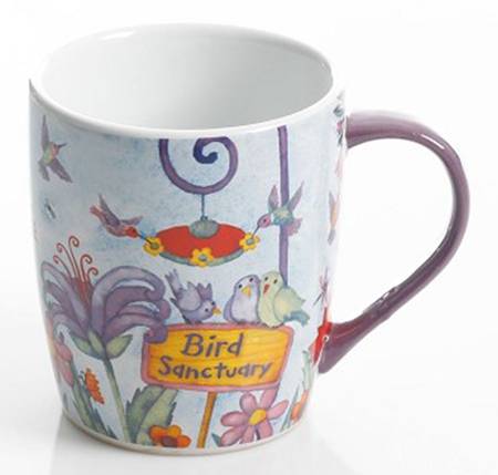 Birdhouse Floral Mug