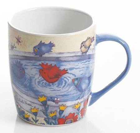 Birdhouse Floral Mug