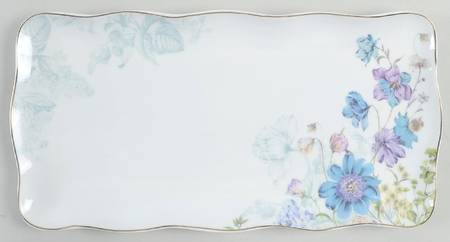 Blue Wild Floral 12" Rectangular Tray