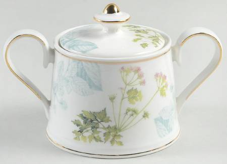 Blue Wild Floral Sugar Bowl & Lid