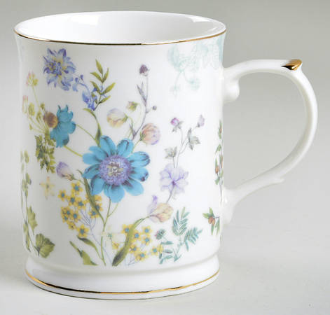 Blue Wild Floral Mug
