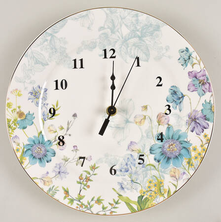 Blue Wild Floral 1-2" depth  Clock Plate HC
