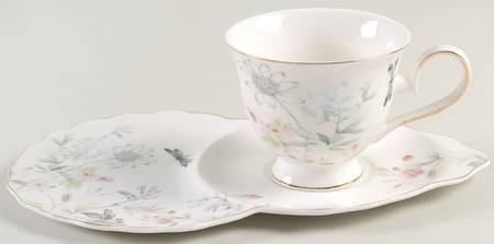 Dragonfly Dessert Plate & Cup Set