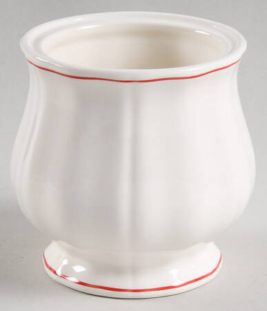 Filets Rouge (Red) Sugar Bowl No Lid