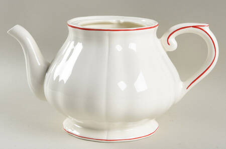 Filets Rouge (Red) Teapot No Lid