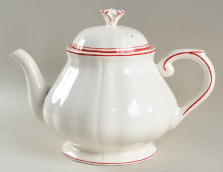 Filets Rouge (Red) Teapot & Lid