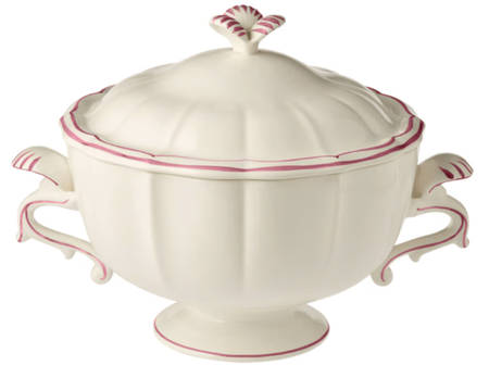 Filets Pivoine (Peony Pink) Tureen &  Lid