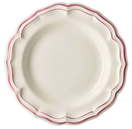 Filets Pivoine (Peony Pink) Deep Round Platter