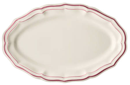 Filets Pivoine (Peony Pink) 16" Oval Serving Platter