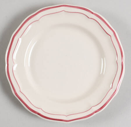 Filets Pivoine (Peony Pink) Bread & Butter Plate