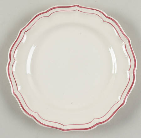 Filets Pivoine (Peony Pink) Salad/Dessert Plate by Faiencerie De Gien