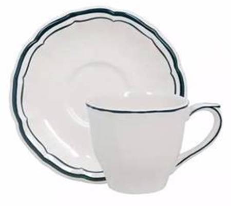 Filets Acapulco (Ocean Blue) Flat Cup & Saucer Set