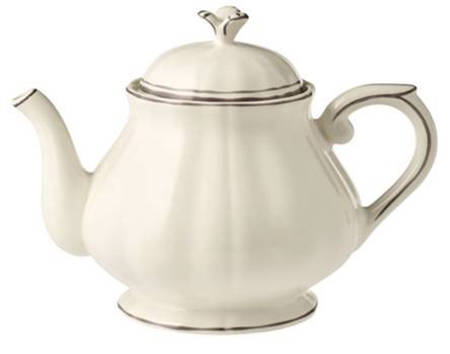 Filets Taupe (Light Brown) Teapot & Lid