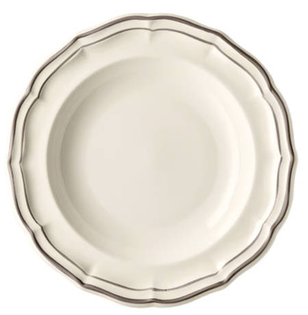 Filets Taupe (Light Brown) Large Rim Soup Bowl