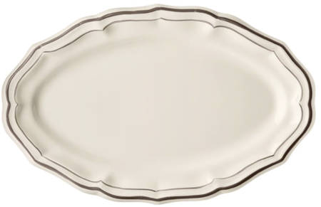Filets Taupe (Light Brown) 16" Oval Serving Platter