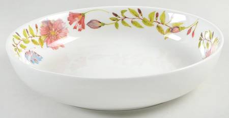 Watercolor Butterfly Garden 9" Individual Pasta Bowl