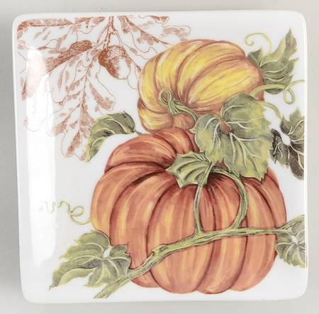 Pumpkin Vine Square Appetizer Plate
