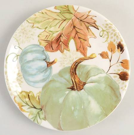 Sage Green Leaves-Autumn Hill Salad Plate