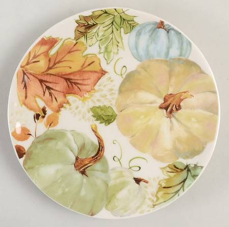 Sage Green Leaves-Autumn Hill Appetizer Plate