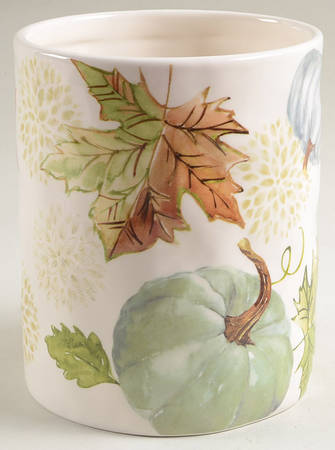 Sage Green Leaves-Autumn Hill Medium Canister No Lid