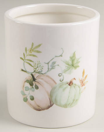 Sage Green Leaves-Autumn Hill Small Canister No Lid