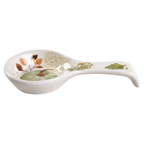 Sage Green Leaves-Autumn Hill Spoon Rest/Holder (Holds 1 Spoon)