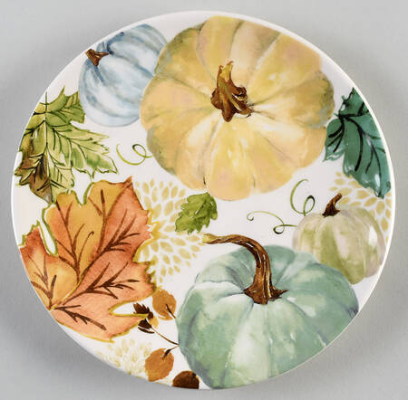 Sage Green Leaves-Autumn Hill Salad Plate