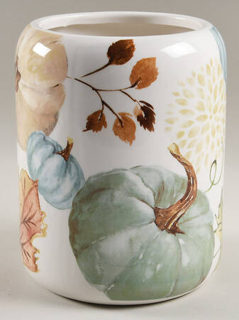 Sage Green Leaves-Autumn Hill Large Canister No Lid