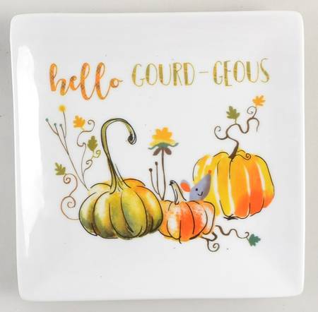 Hello Gourd-Geous Square Salad/Dessert Plate