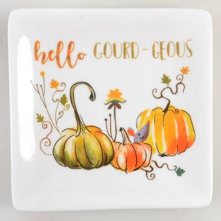 Hello Gourd-Geous Square Appetizer Plate