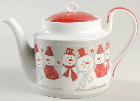 Santa and Snowman Teapot & Lid