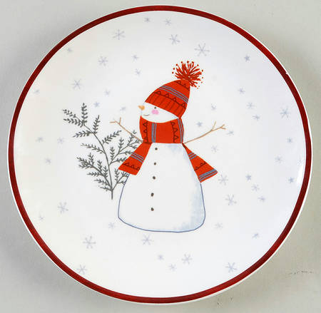 Snowman Deer Salad Plate