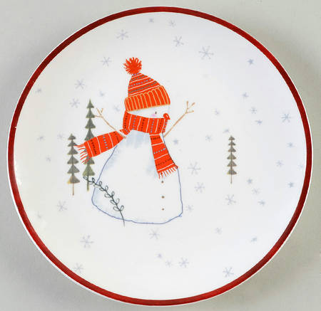 Snowman Deer Salad Plate