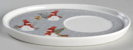 Snowman Deer Snack Plate